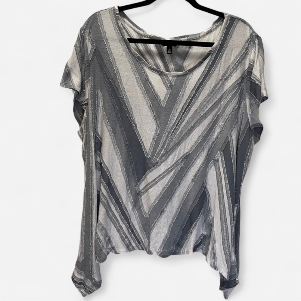 Simply Vera Vera Wang Plus Size 2X Textured Chevron Top